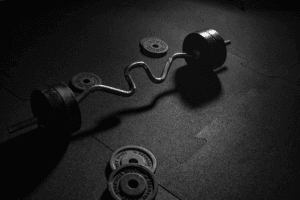 weights on a floor
