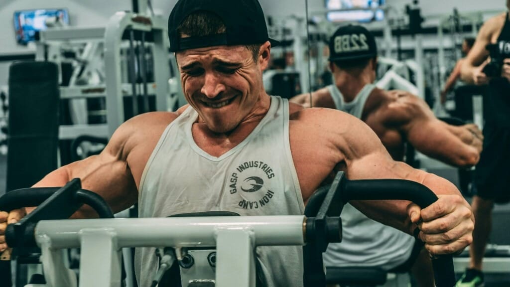man working out in gym