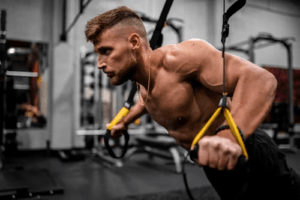 a man working out in a gym