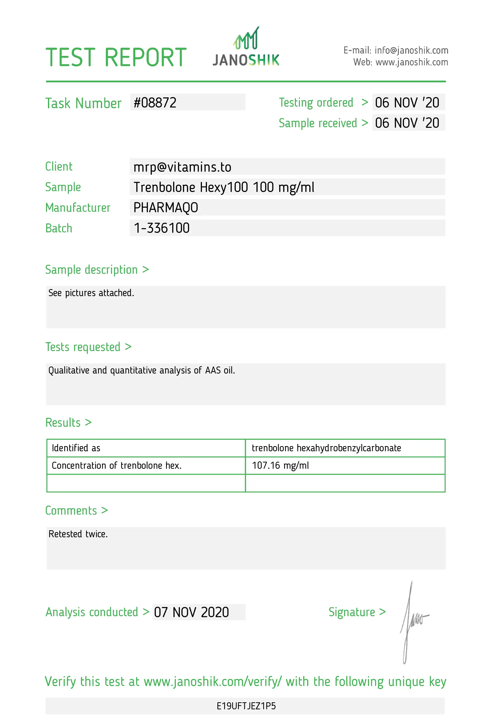 Trenbolone Hexy – Pharmaqo Labs