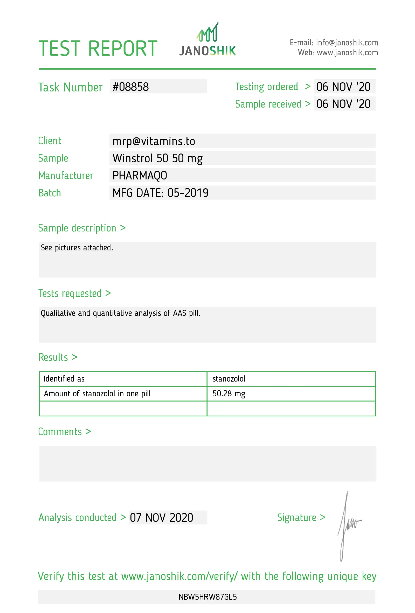 Winstrol50 – Pharmaqo Labs [60tabs/50mg]