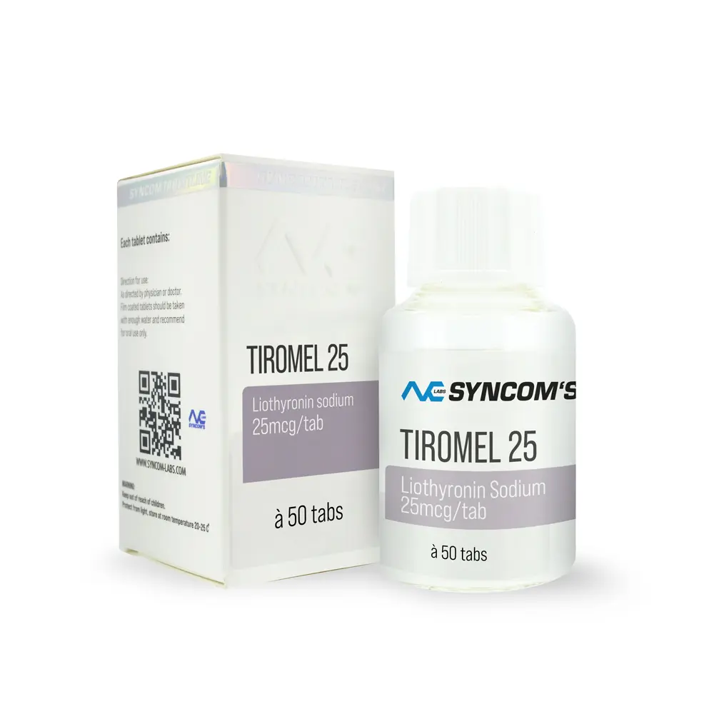 T3 – Tiromel [25mcg/50tabs] | Syncom Labs