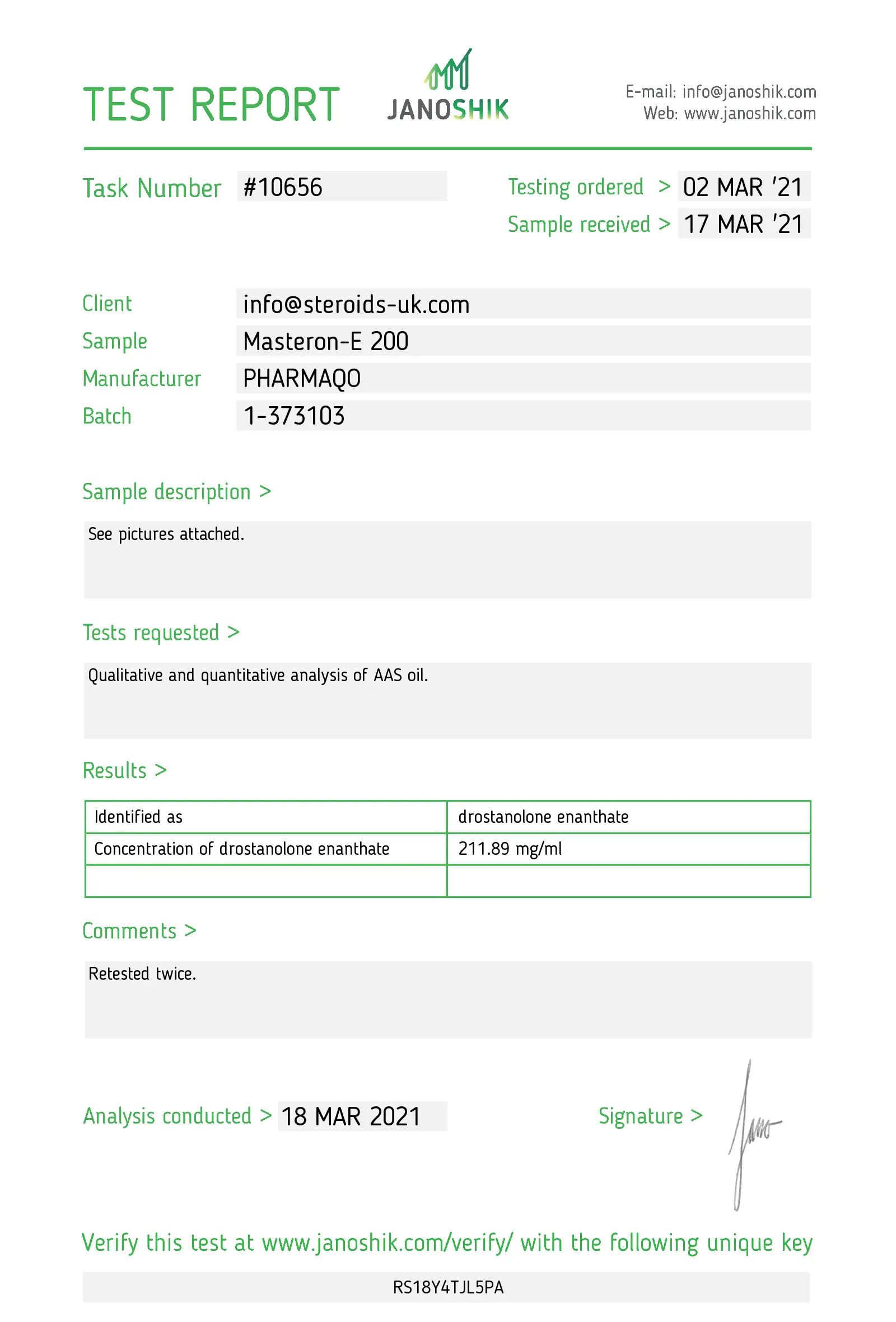 Drostanolone-E 200 – Pharmaqo Labs