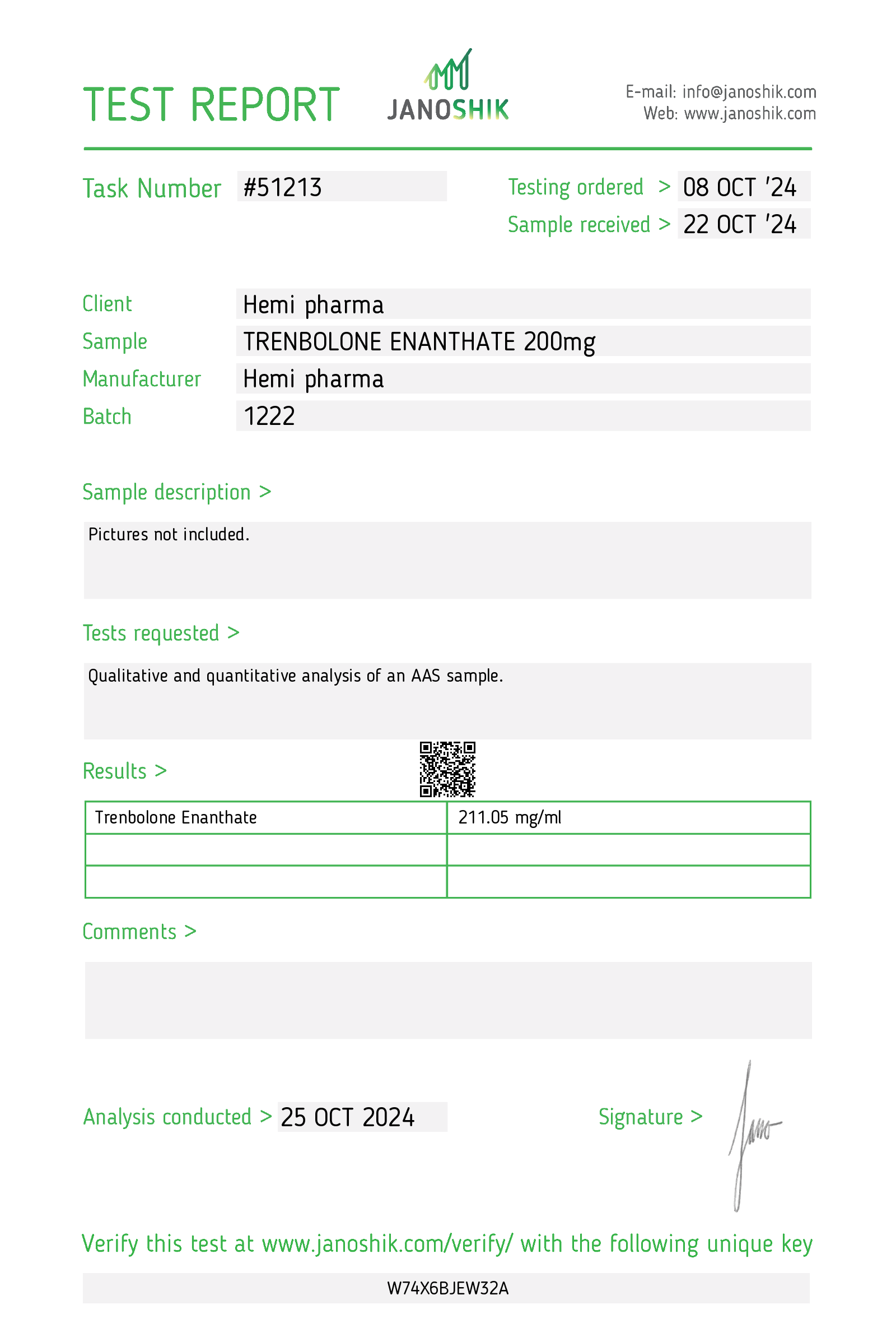 Trenbolone Enanthate - Hemi Pharma