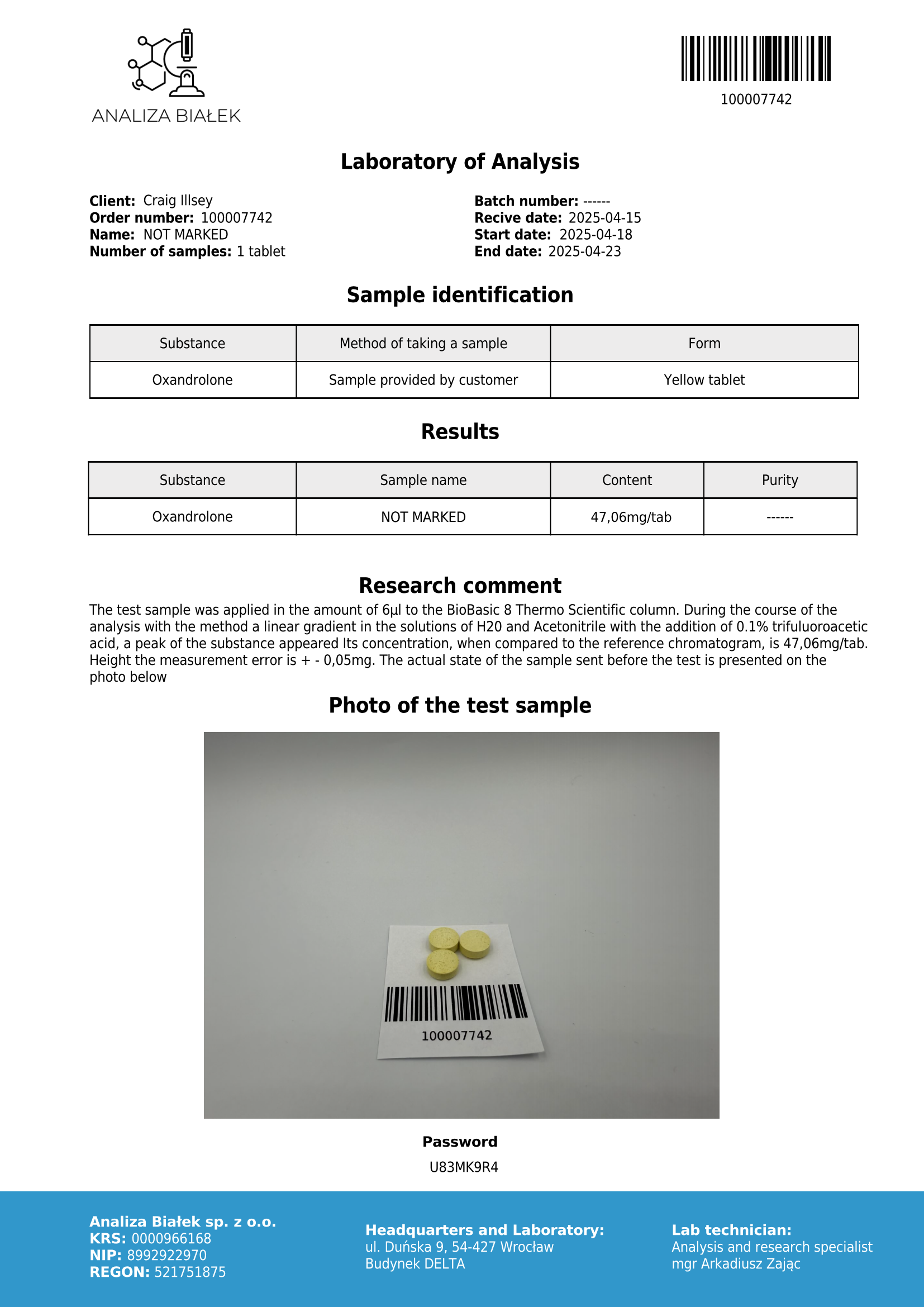 Oxandrolone Anavar 50 - Viogen