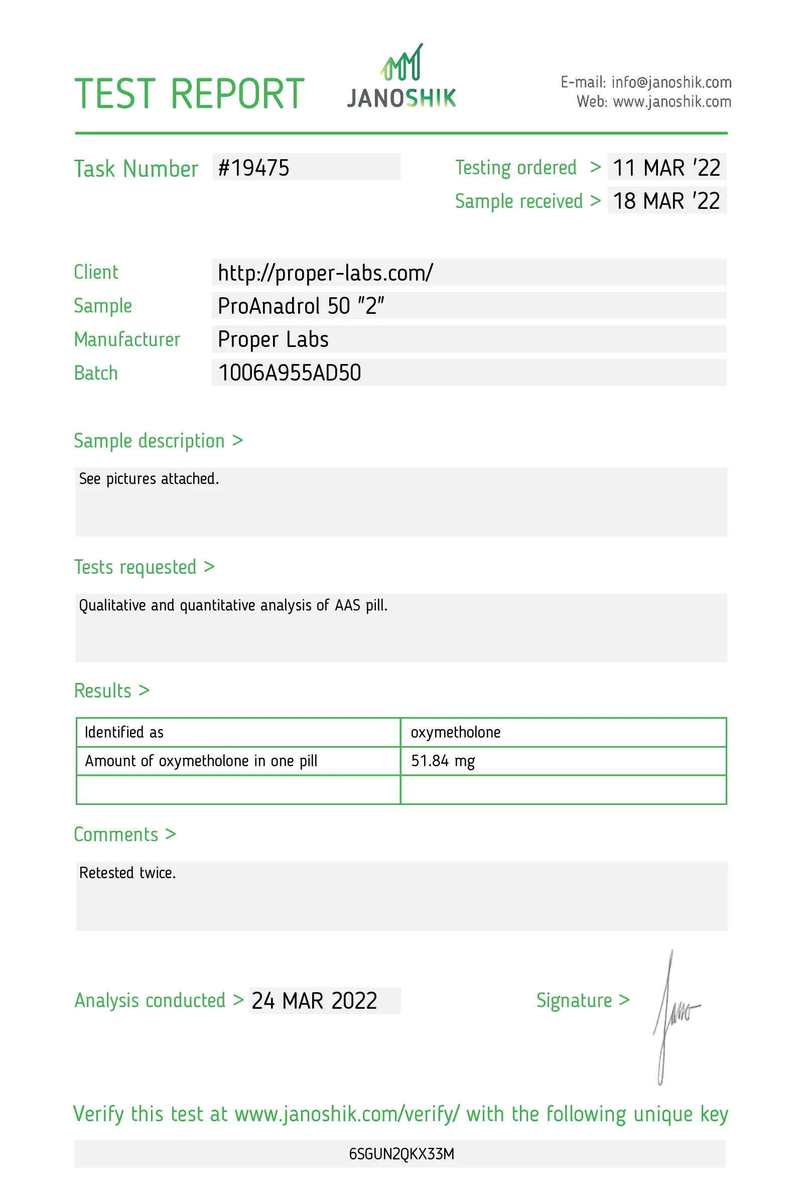 Anadrol – Proper Labs [60tabs/50mg]