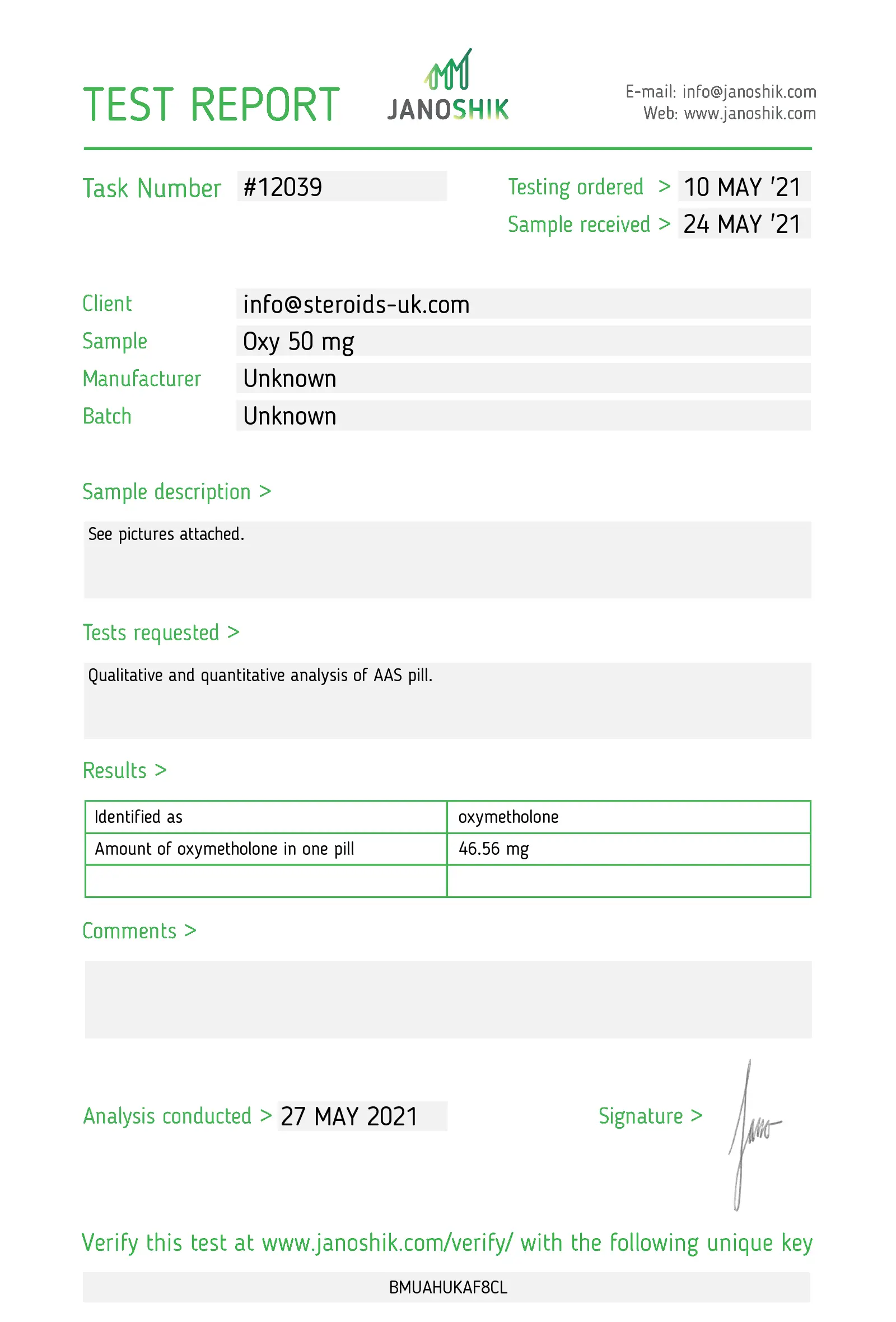 Anadrol – Proper Labs [60tabs/50mg]