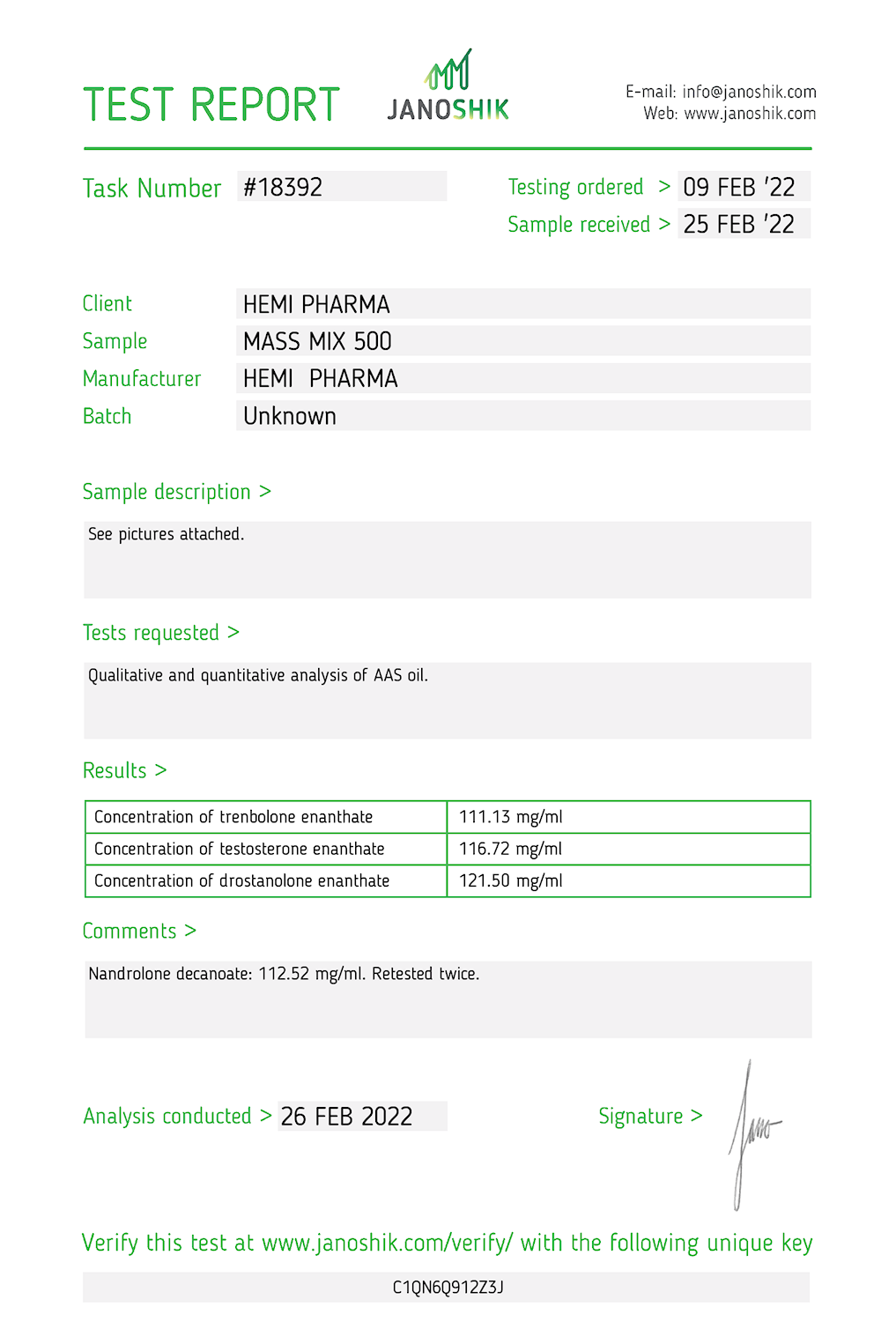 Mass Mix 500 - Hemi Pharma
