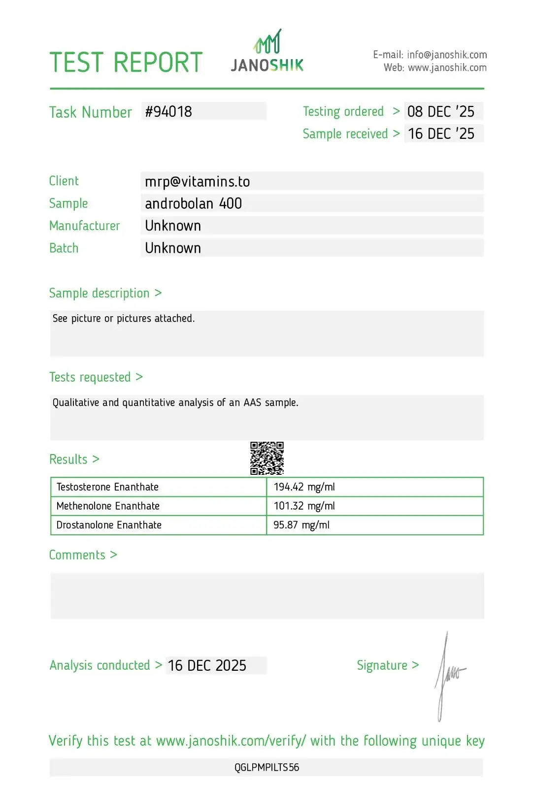 Androbolan 400 – Pharmaqo Labs