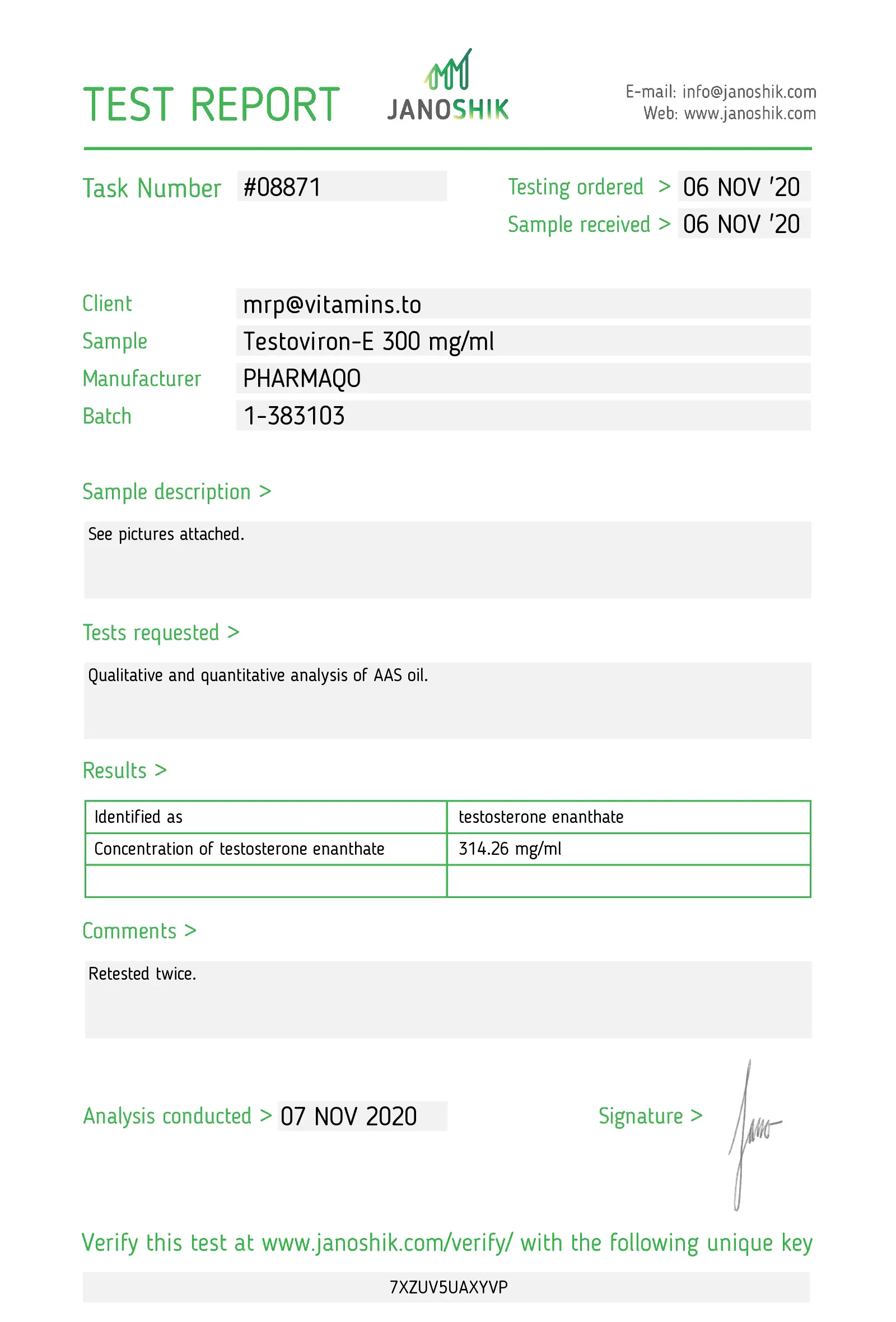 Testosterone-E 300 – Pharmaqo Labs