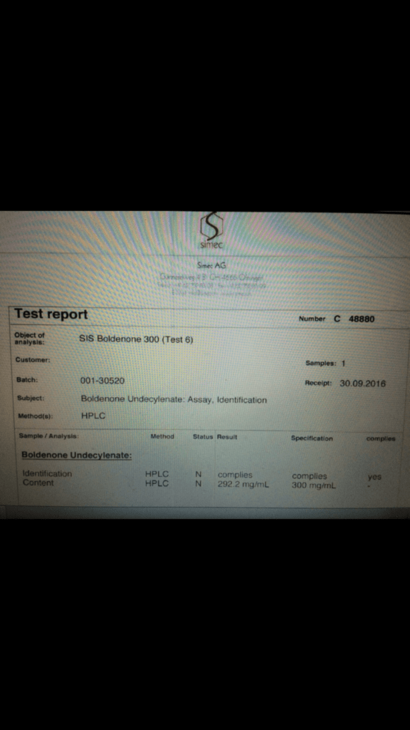 SIS test report