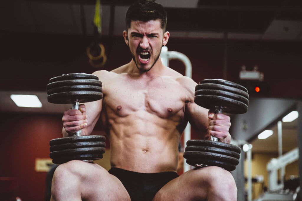 a man working out in the gym