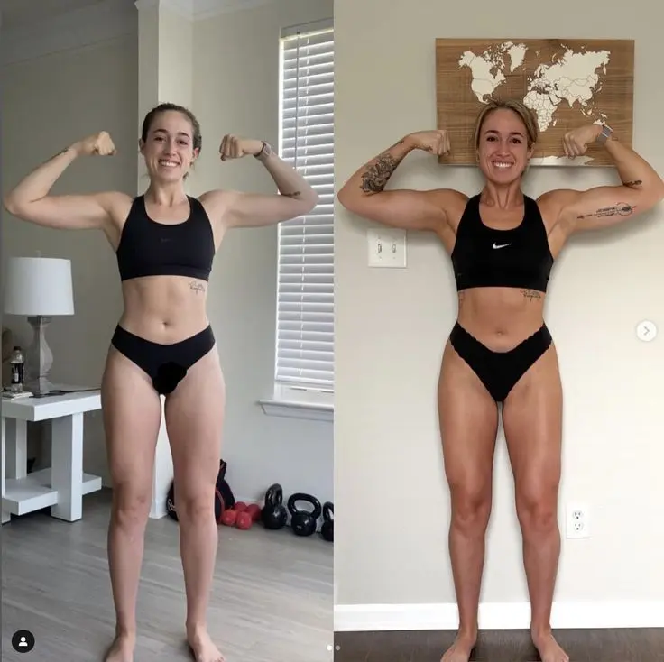 Women transformation before and after anadrol cycle