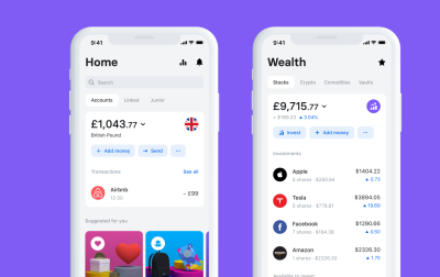 Revolut app screen 1